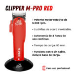 Maquina de corte para barbería M-Pro Red - Imagen 2